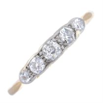 Diamond five-stone ring