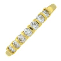 18ct gold diamond half eternity ring