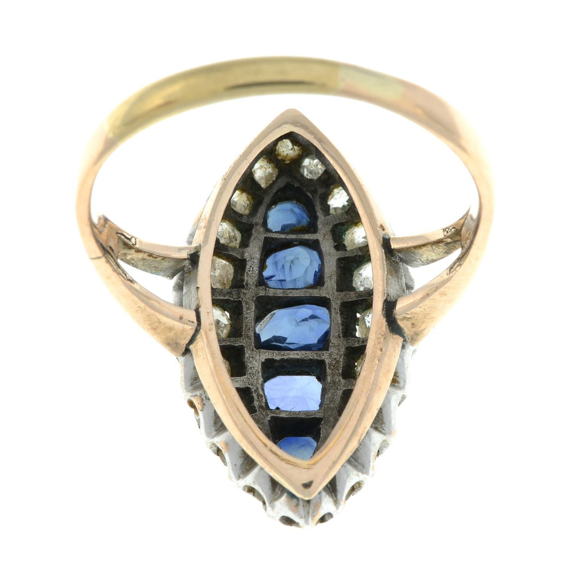 Victorian sapphire & diamond dress ring - Image 2 of 2