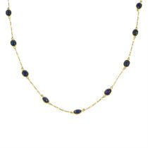 18ct gold lapis lazuli necklace