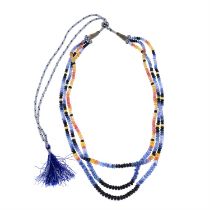 Sapphire bead necklace