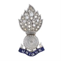Gold diamond Royal Artillery regimental brooch