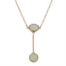 Opal pendant, on a chain