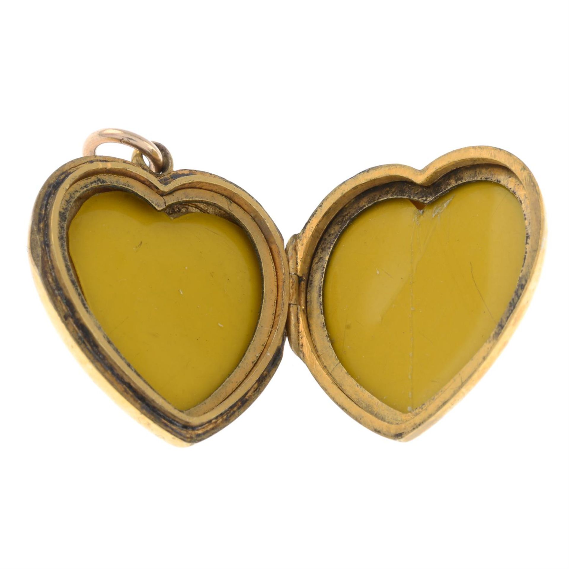 Victorian gem-set heart locket pendant - Image 3 of 3