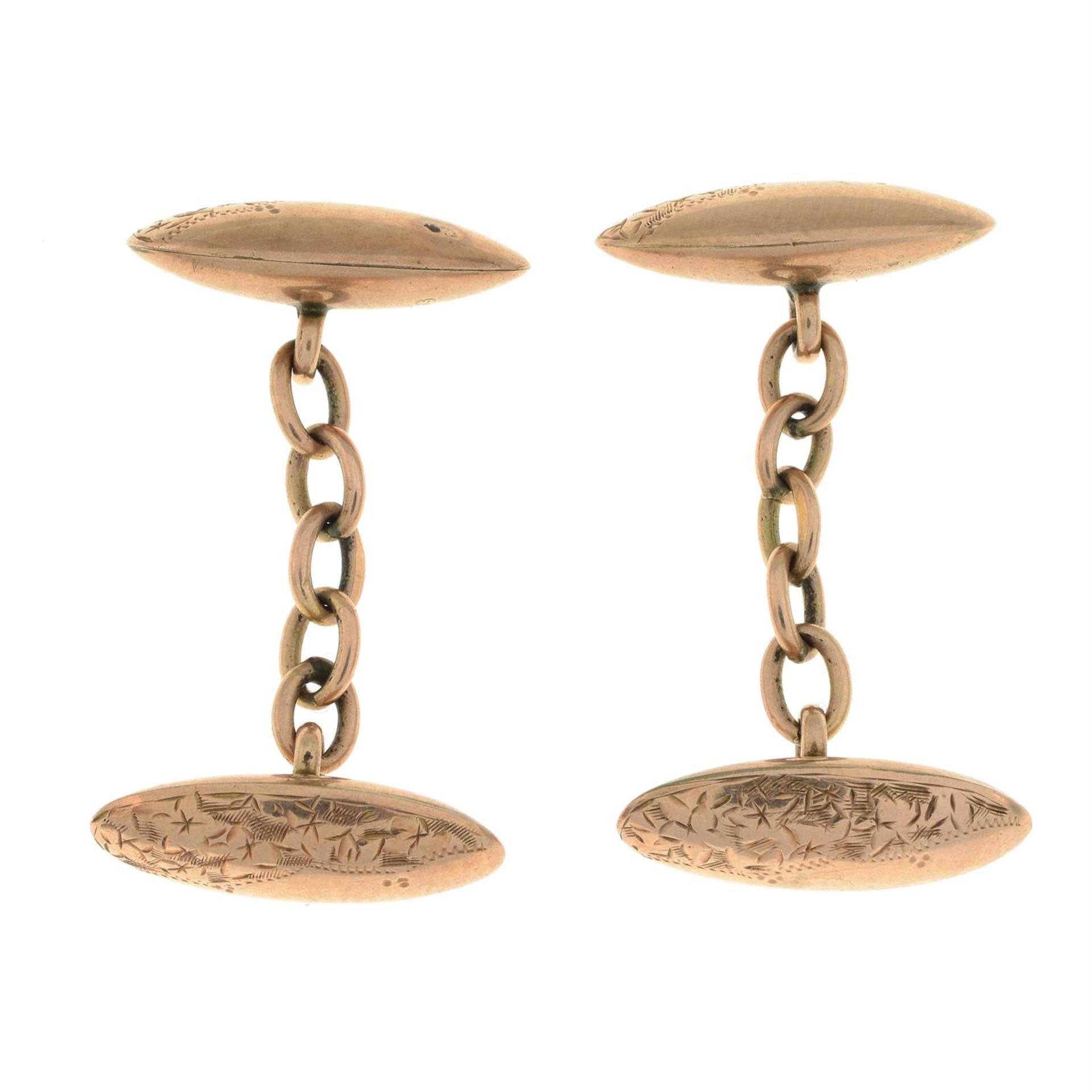 Early 20th century 9ct gold cufflinks