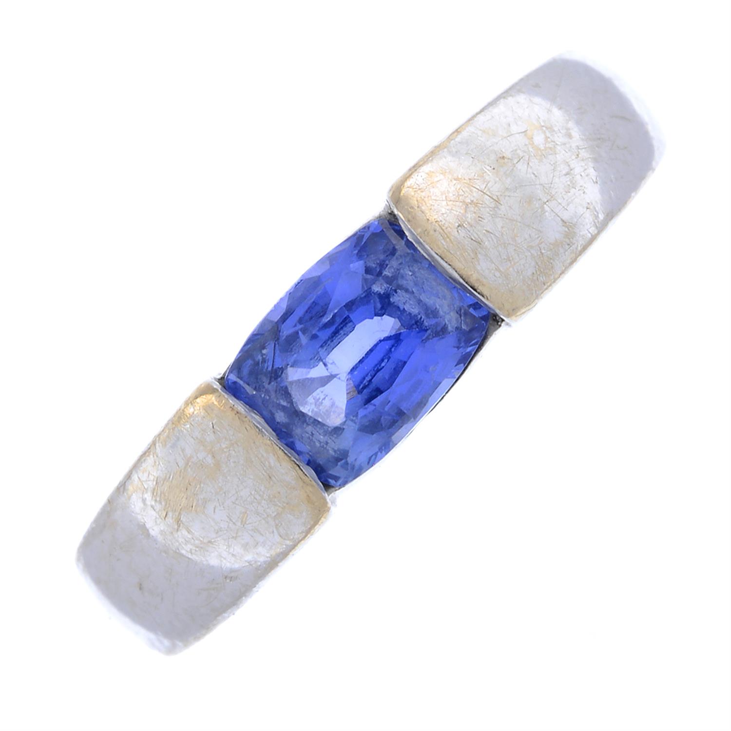 Sapphire single-stone ring