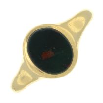 Early 20th century 18ct gold bloodstone signet ring