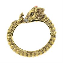 Elephant bangle, by Kenneth Jay Lane