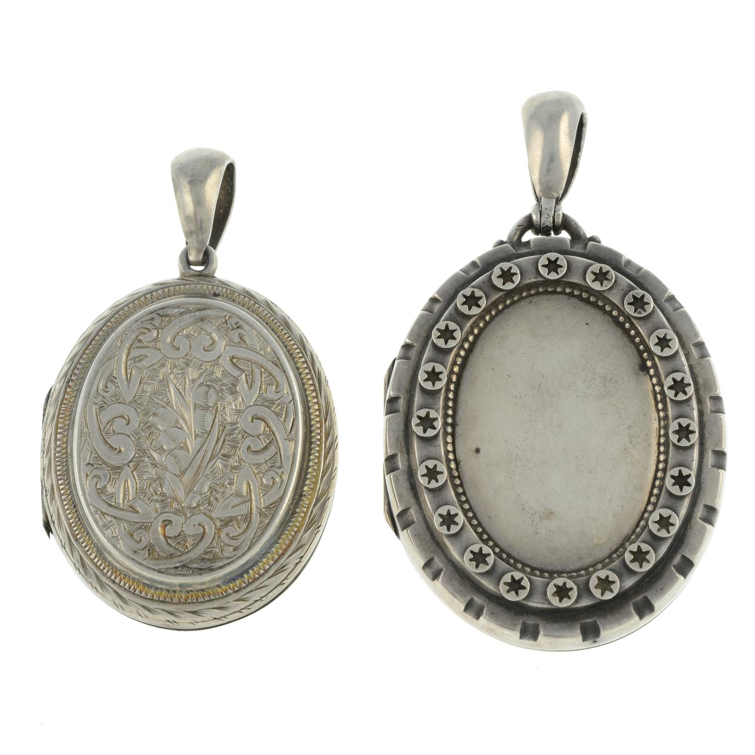 Two late Victorian locket pendants