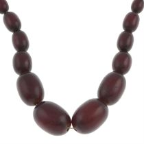 Bakelite bead necklace