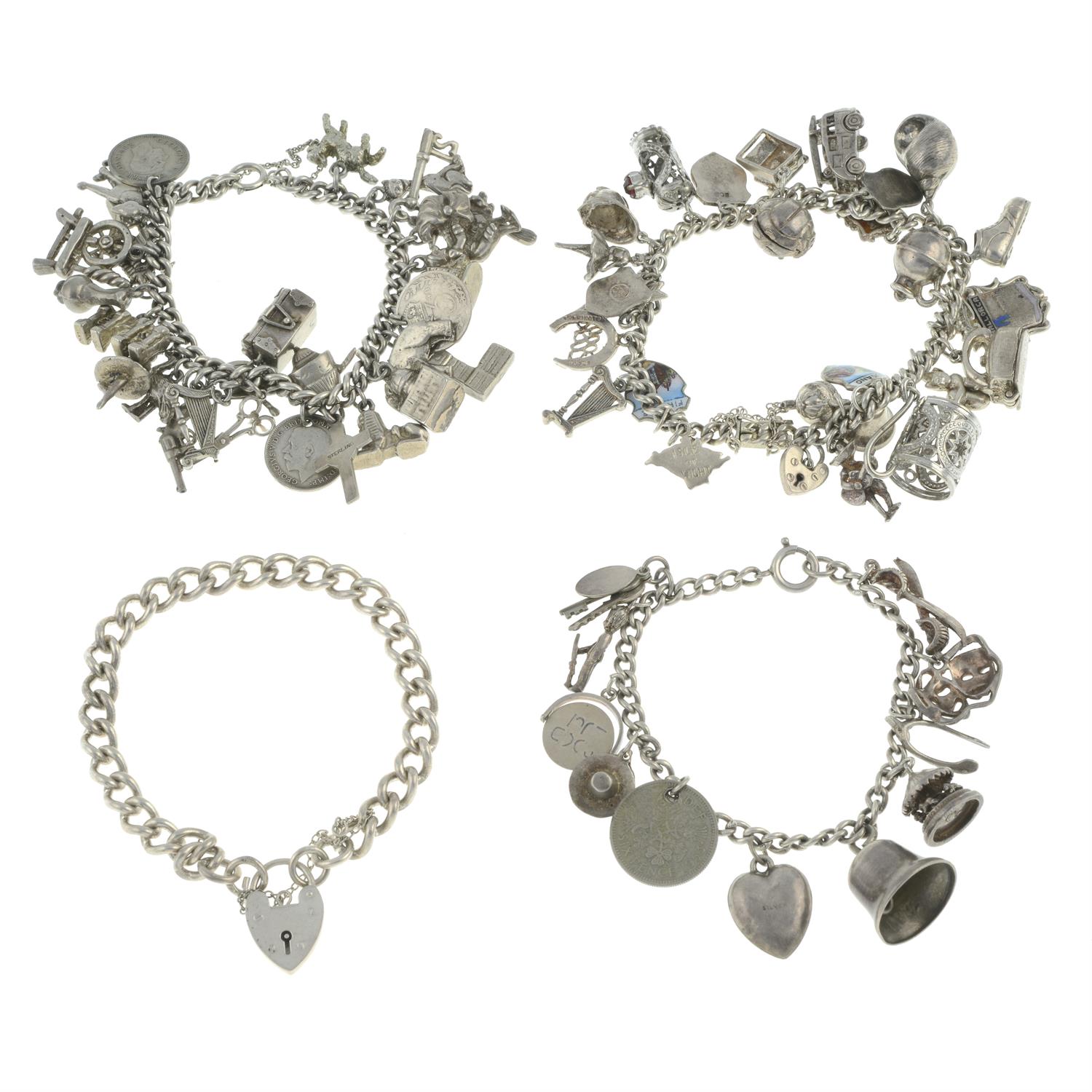 Four charm bracelets