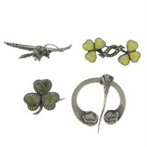 Four mostly Scottish brooches