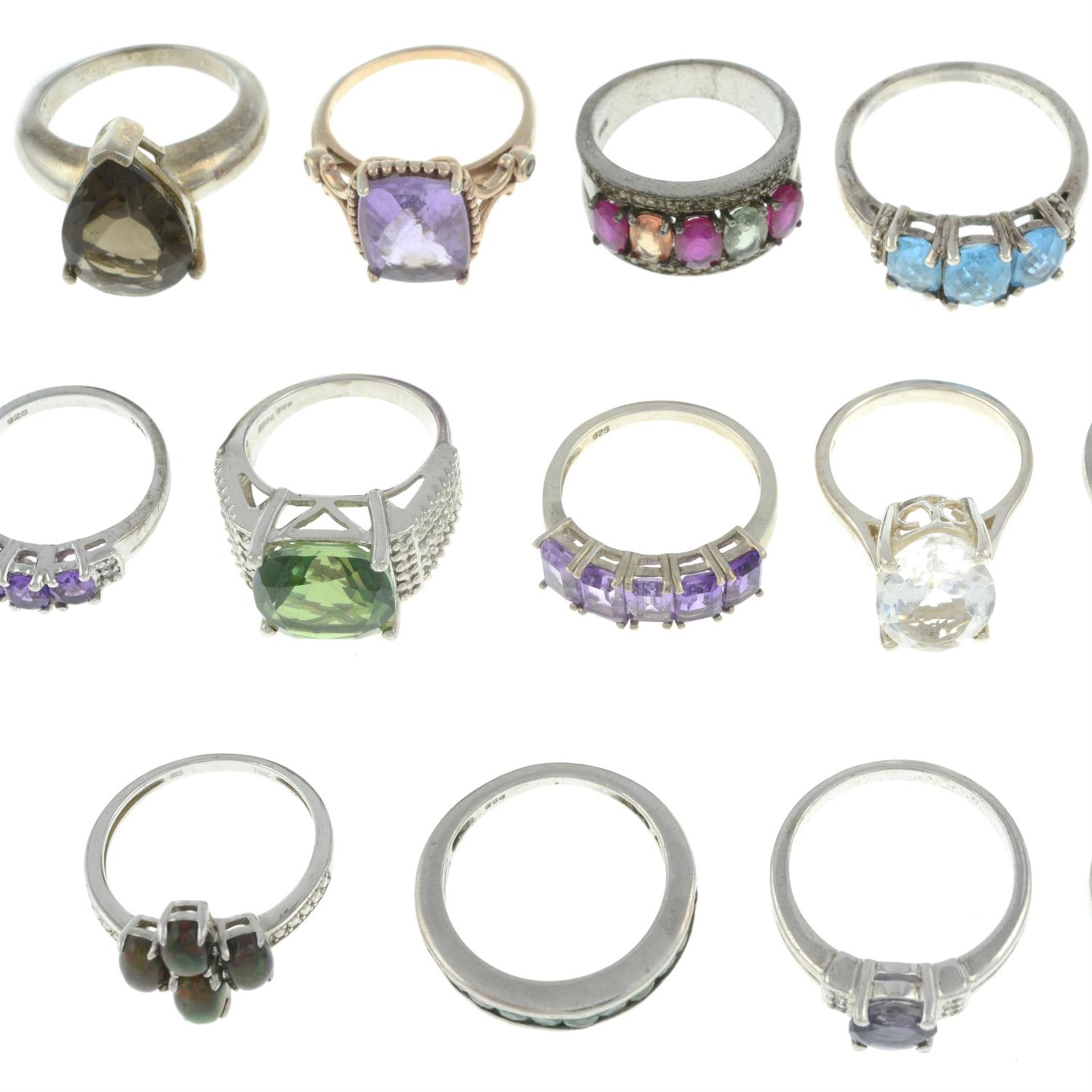 Fourteen gem rings - Image 2 of 2