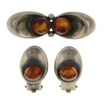 Set of modified amber jewellery, by NE from