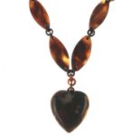 Early 20th century tortoiseshell necklace