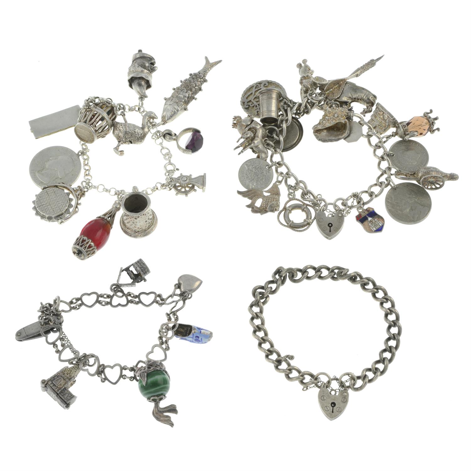 Four charm bracelets