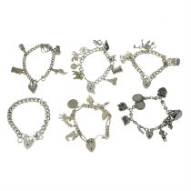 Six charm bracelets