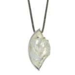 Gem pendant with chain, Lalique