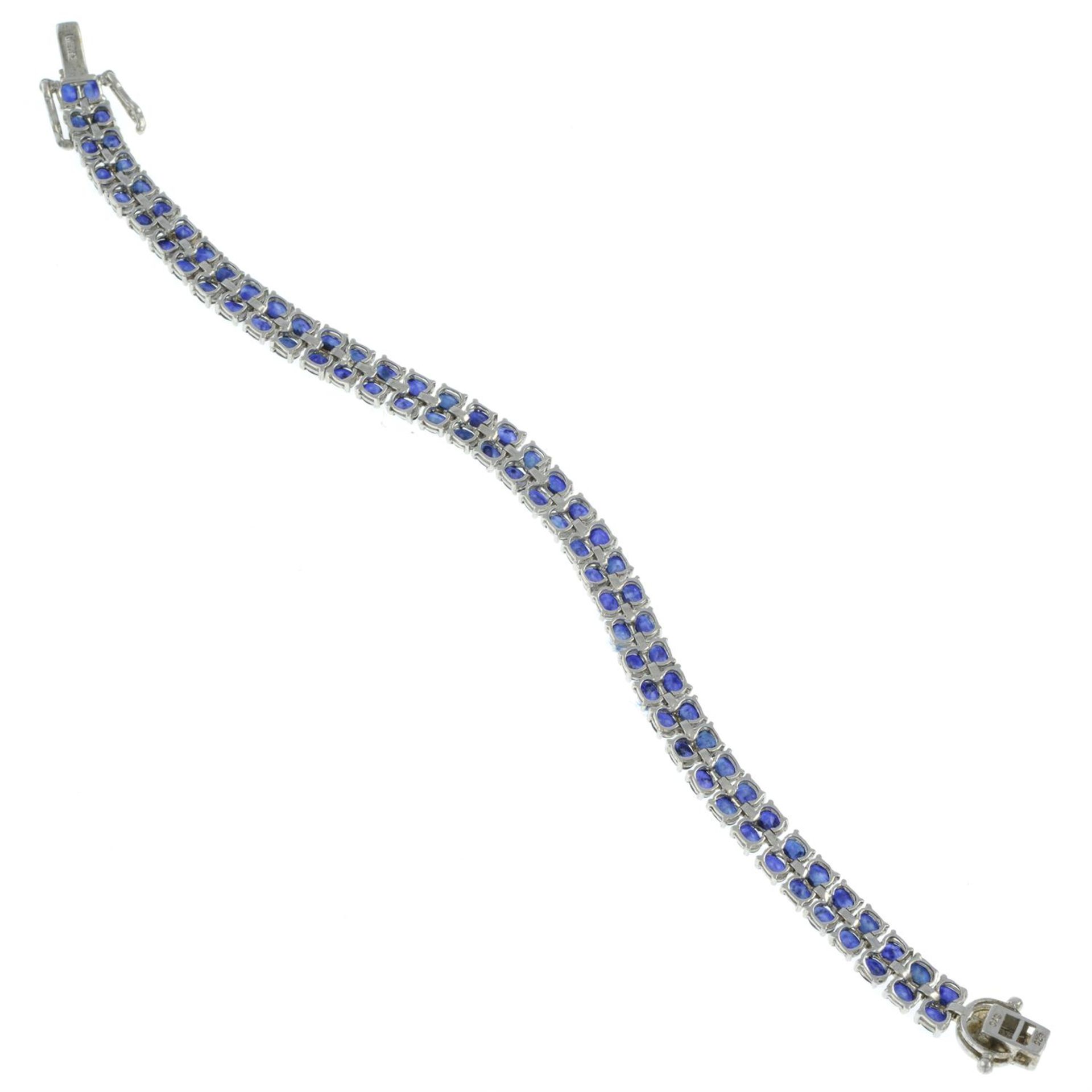 Silver sapphire bracelet - Image 2 of 2