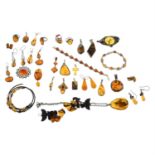 Selection of modified amber jewellery