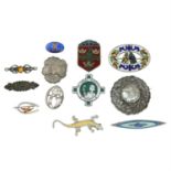 Assorted brooches
