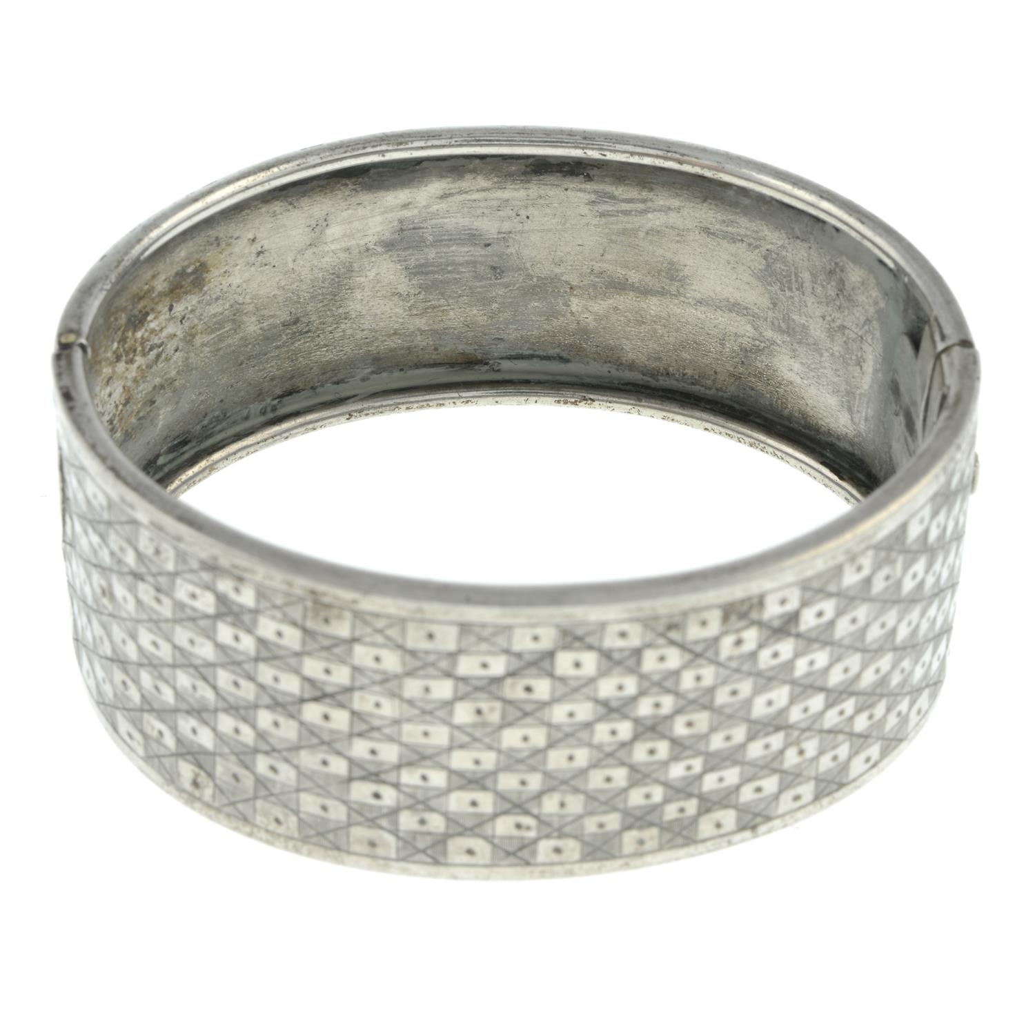 Early 20th century silver buckle bangle - Image 2 of 2