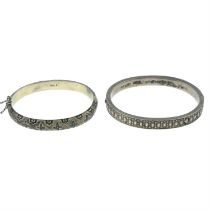 Two 19th century silver bangles