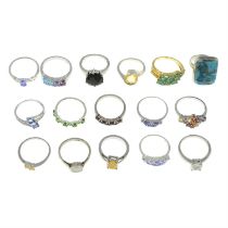 Assorted gem-set rings