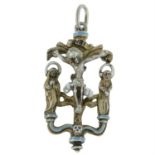 Early 20th century silver religious pendant