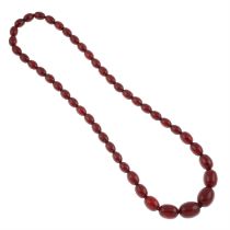 Graduated bakelite bead necklace