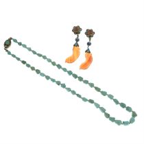 Two items of gem-set jewellery