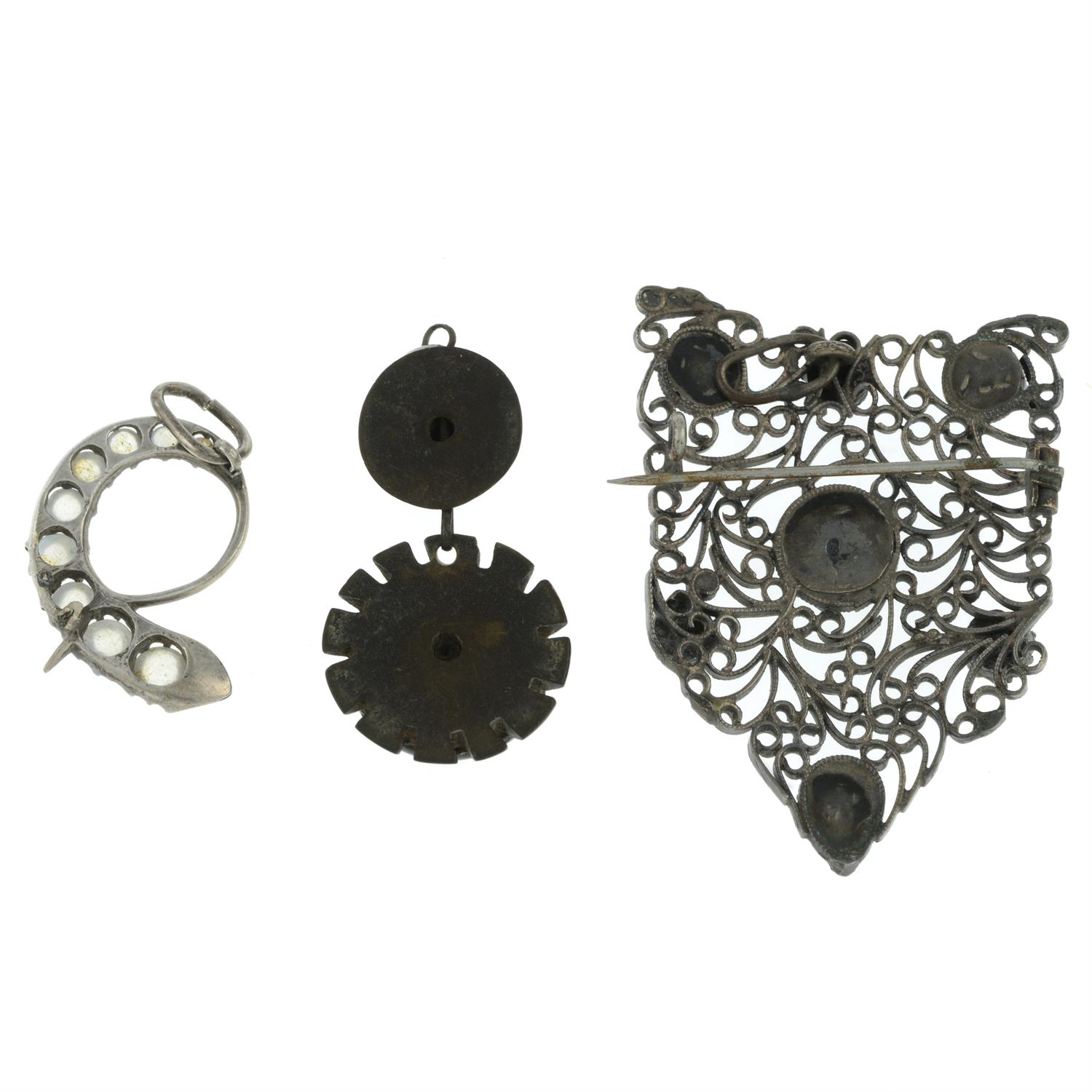 Three late Victorian gem jewellery items - Image 2 of 2