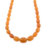 Amber single-strand necklace