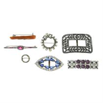 Selection of paste jewellery