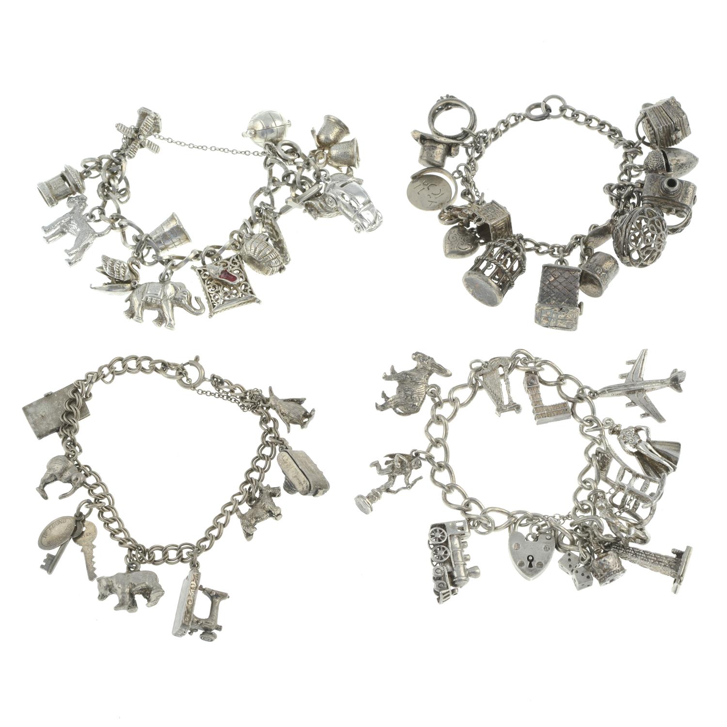 Four charm bracelets