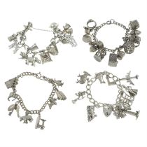 Four charm bracelets