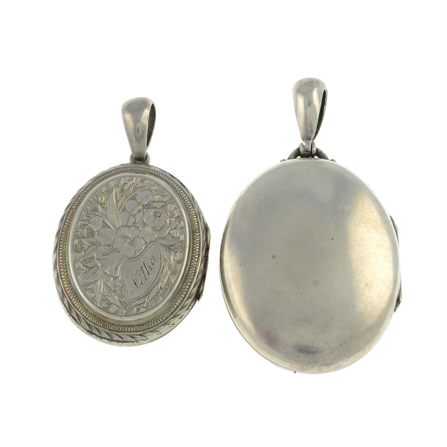 Two late Victorian locket pendants - Image 2 of 2