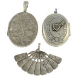 Two late Victorian locket pendants