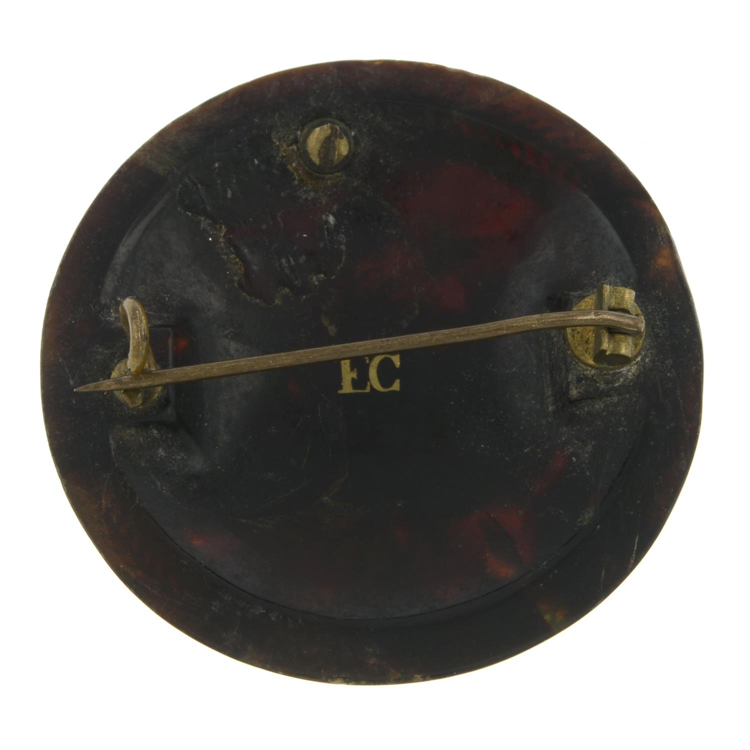 Victorian tortoiseshell pique brooch - Image 2 of 2