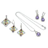 Two sets of gem-set jewellery