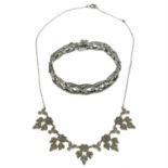 Marcasite necklace & bracelet