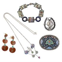 Assorted vari-hue enamel jewellery