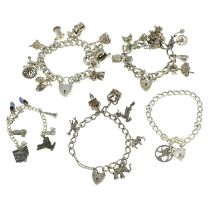 Five charms bracelets