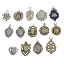 Fourteen fob pendants