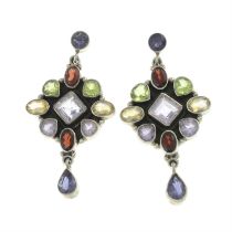 Gem-set earrings