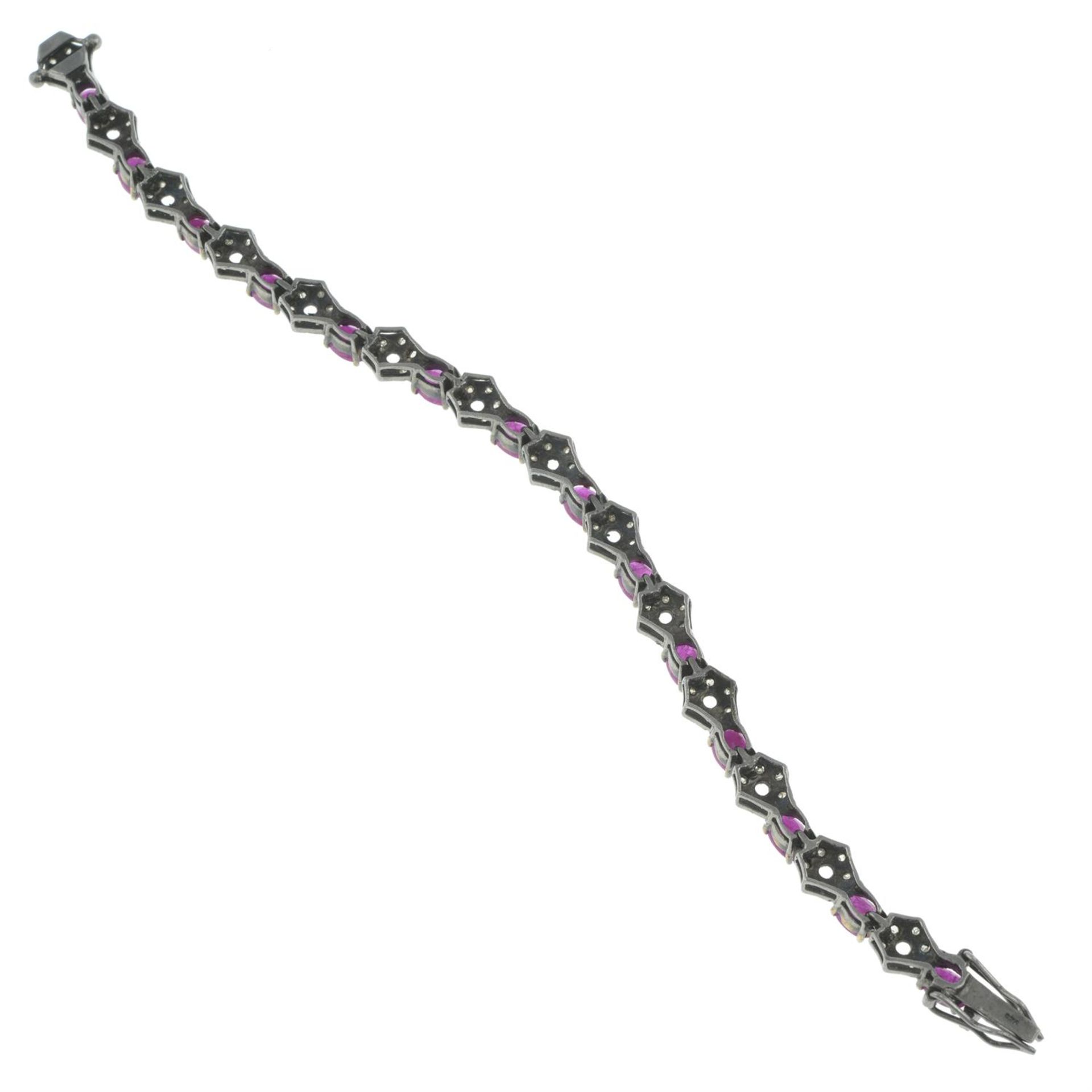 Ruby & diamond bracelet - Image 2 of 2