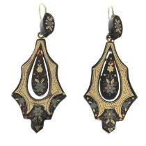 Victorian tortoiseshell pique earrings