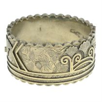Late Victorian silver bangle
