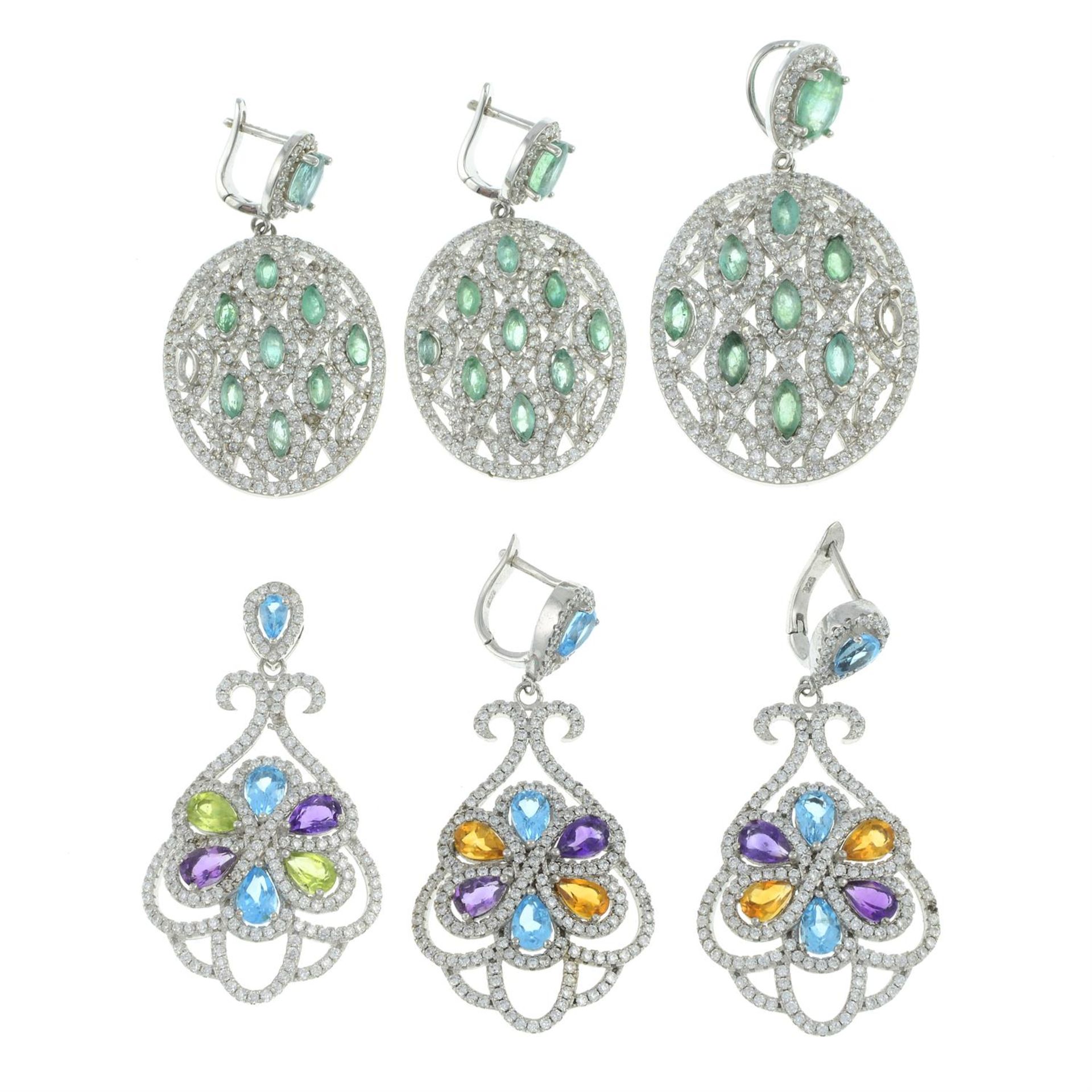 Two sets of gem-set jewellery