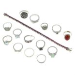 Assorted gem-set jewellery